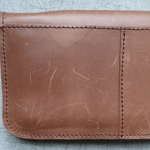 Able Alem Snap Wallet Wristlet Womens Whiskey Interior and Exterior Pockets - Picture 3 of 5